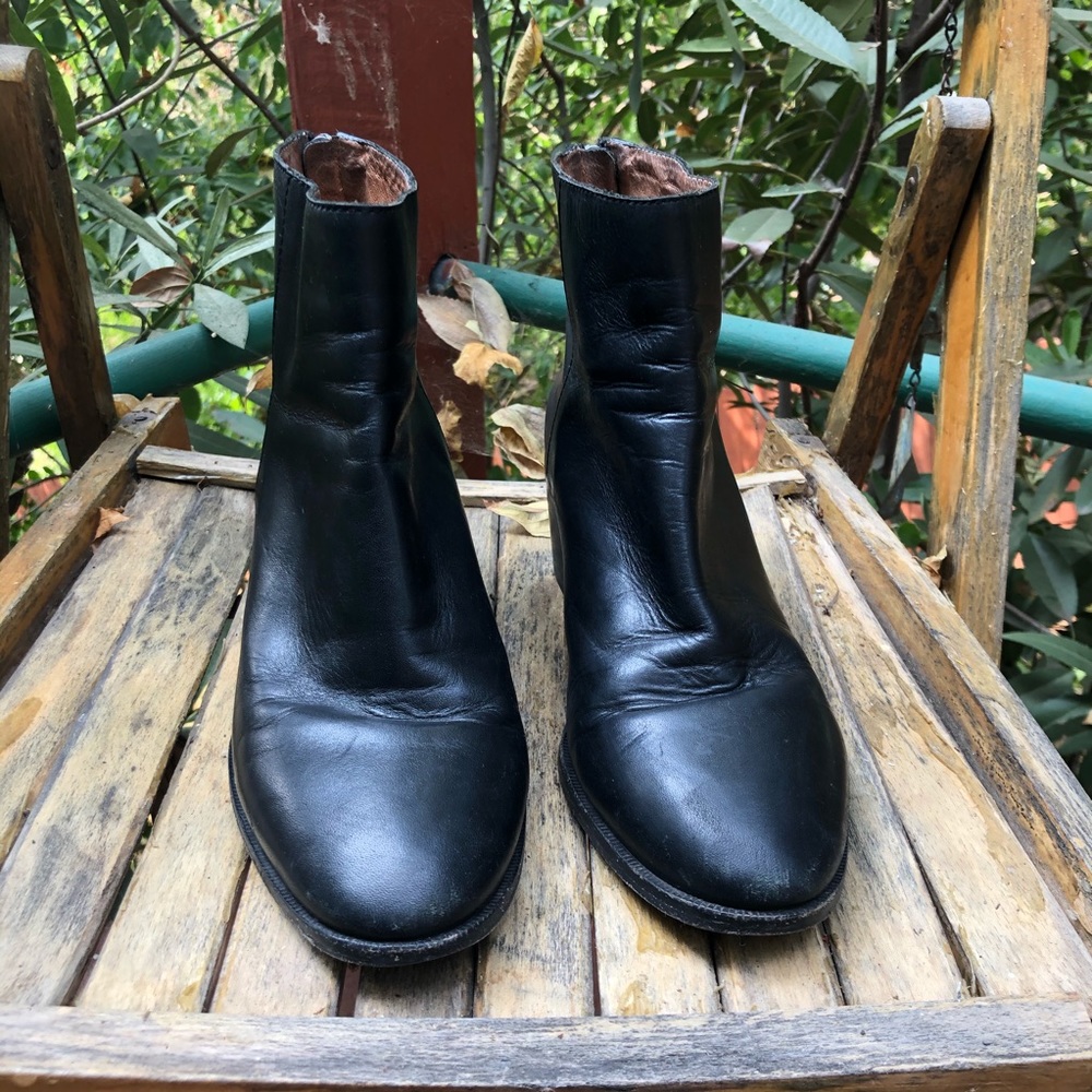 Madewell Black Leather Booties